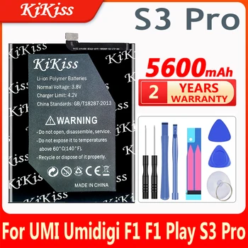 5600mAh Batérie Pre UMI Umidigi F1 / F2 / F1 Play / S3 Pro Mobilný Telefón Náhradné Batérie Pre UMI Umidigi F1 /F2 /F1Play/S3Pro