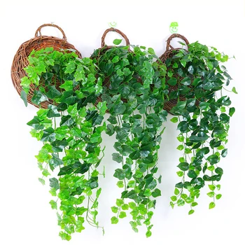Umelé Rastliny Ivy Listový Zelený Vinič Garland Plastové Hodvábnej Látky Falošné Listy Domova Zelene, Strojov Slávnostné Strana Dodávky