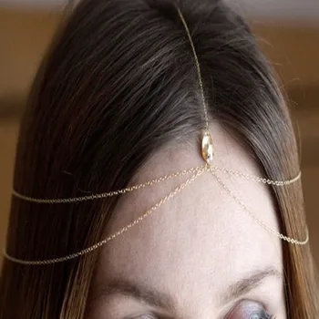 Nový príchod obľúbené šperky reťazca crystal kvapka vody vlasy kapely headdress 2020 jednoduché, čisté červené hlavy reťazca dar pre nevestu