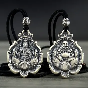 Nový Dizajn Guanyin Prívesok Mužov A Ženy, náhrdelníky Amulet Bódhisattva Maitreya Budhistické Šperky Bezpečné Príslušenstvo Šperky