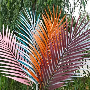 10pcs Umelé Jeden Palmového Lístia Simulácia Rastlín Plastové Palma Pobočky Zelene, Strojov pre Kvetinový Aranžmán kvetná nedeľa