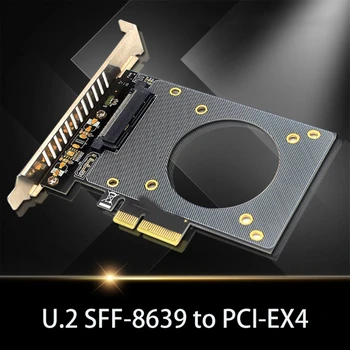 U. 2 SFF-8639 PCI-E X4 Rozširujúca Karta Adaptéra Podporu U. 2 NVME SSD Stúpačky Karty 4000MB/s Rýchlo pre PCIE X4, X8, X16 Drop Shipping