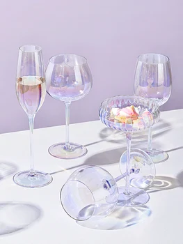 Európsky Štýl Rainbow Crystal Fire Červené Poháre Na Víno, Šampanské Vody Pohár Koktail Okuliare Šumivé Pitnej Domov Bar Náradie